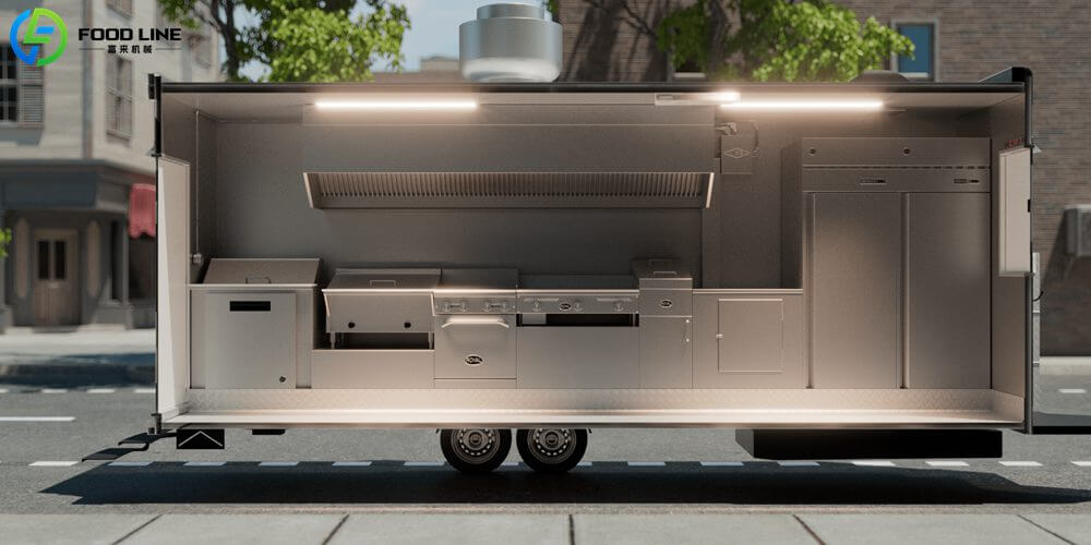 20 feet food trailer fully equipped trailer