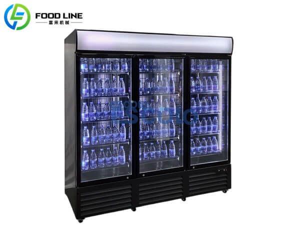 3 door merchandising cooler
