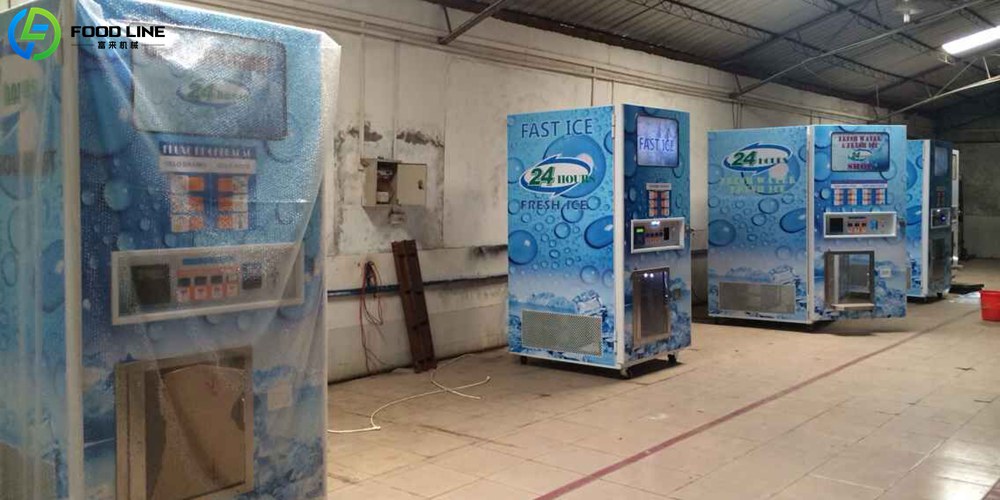 automated ice cube vending unit
