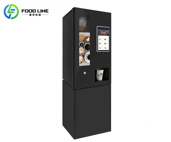black color appearance coffee vending machine
