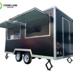 black color bbq food trailer