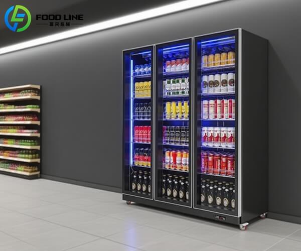 commercial 3 glass door cooler