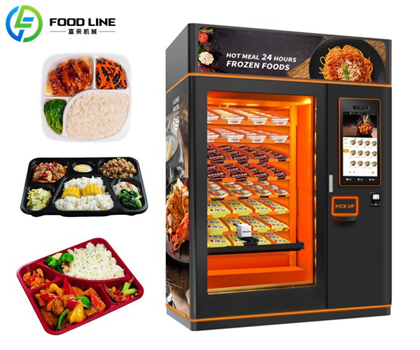 cooked food lunch box bento vending machine for office building