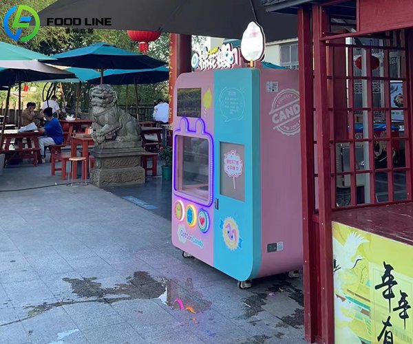 cotton candy machine with a canopy