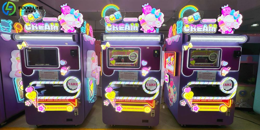 cute design ice cream vending machine