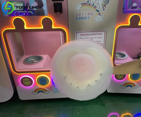 efficient cotton candy vending machine