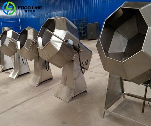 efficient octagonal drum flavoring machine