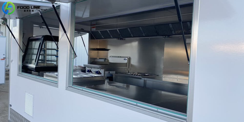 fast food trailer interior setting