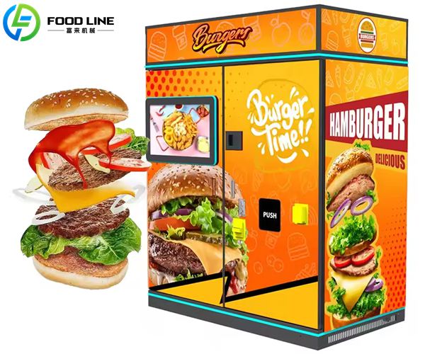 hot hamburger making vending machine