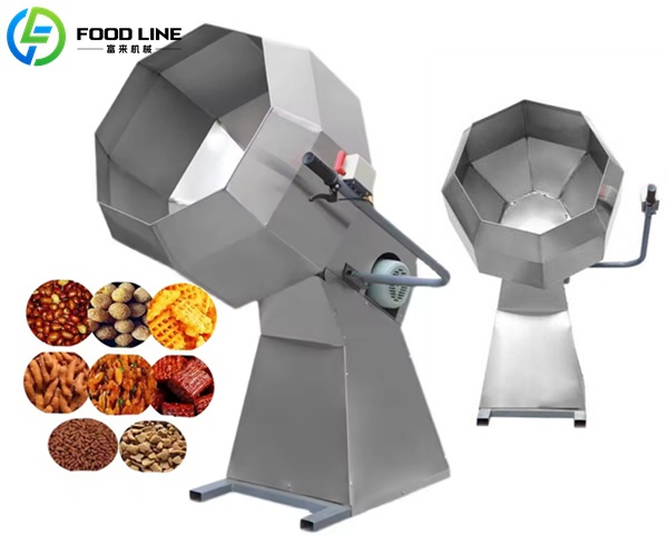 octagonal flavoring system coating machine