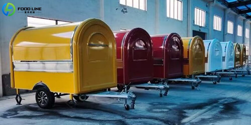 round food trailer for ice cream