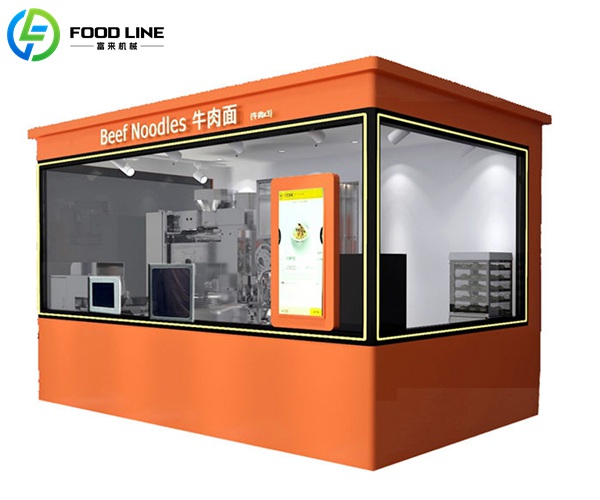 self service beef noodle automated vending unit