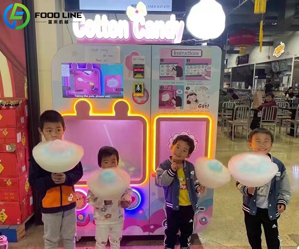 self service cotton candy kiosk