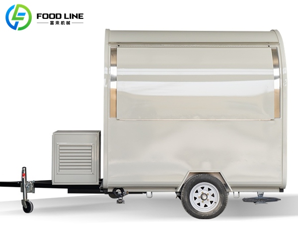 small round food trailer