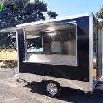 square tow behind food cart trailer