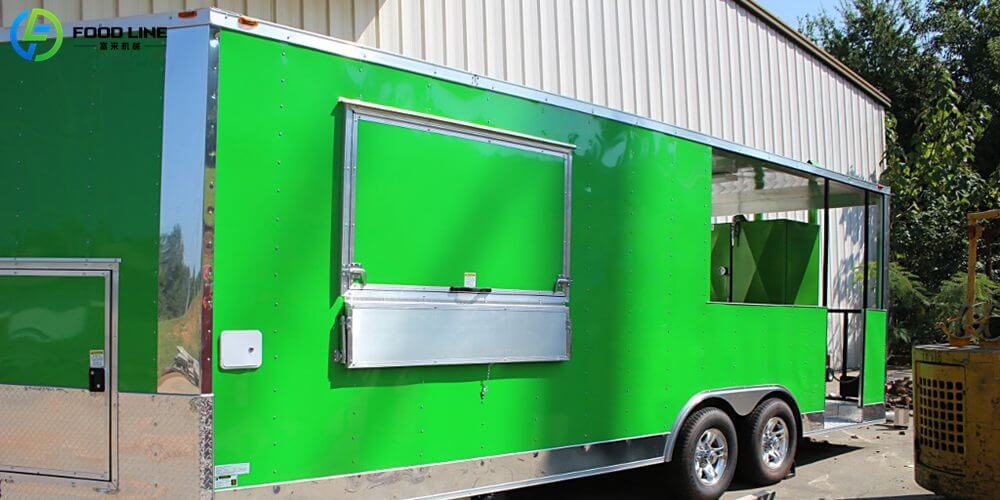 stainless steel bbq food trailer