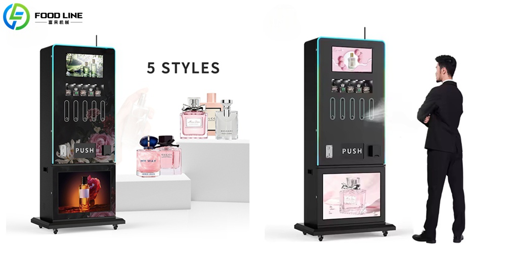 standing smart automatic perfume spray vending machine