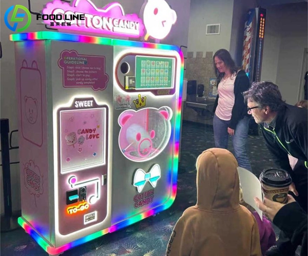 sweet cotton candy sugar vending machine