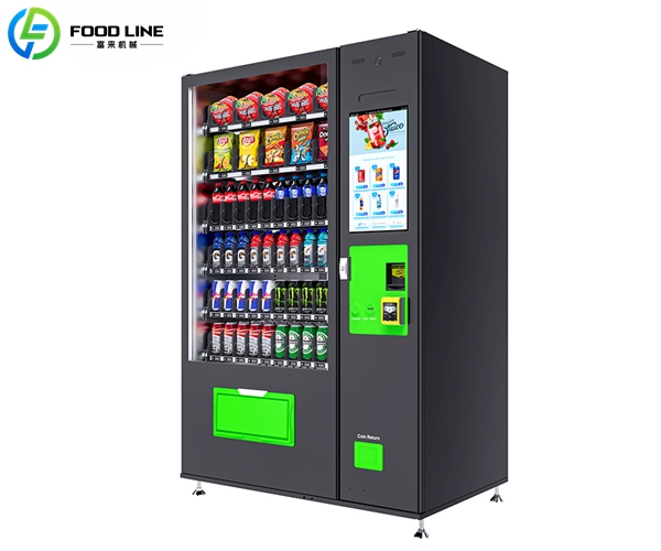touch screen vending machine for beverage and snacks