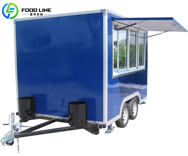 towable square food unit trailer