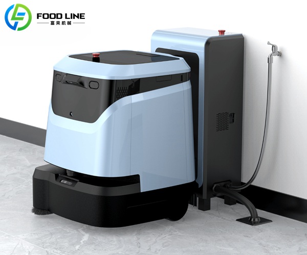 washing cleaning robot with workstation