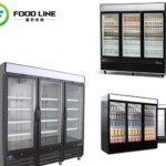 Commercial 3 Door Display Cooler for Sale 3 door cooler with illuminated display doors for drinks