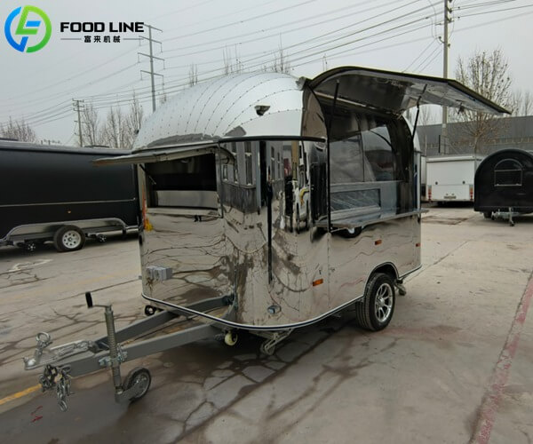 3.5m long airstream concession trailer for coffee ice cream