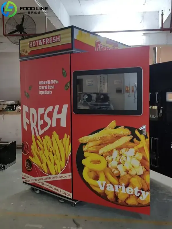 32 inch touchscreen vending machine for fried french fries