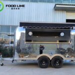 airstream mirror stainless steel trailer for street vendor