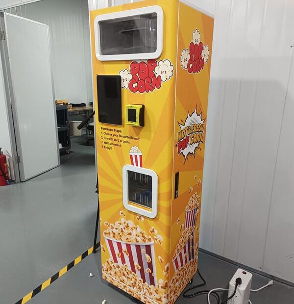 automatic popcorn vending machines with card payment