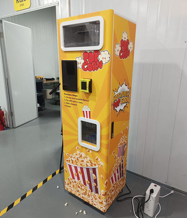 automatic popcorn vending machines with card payment