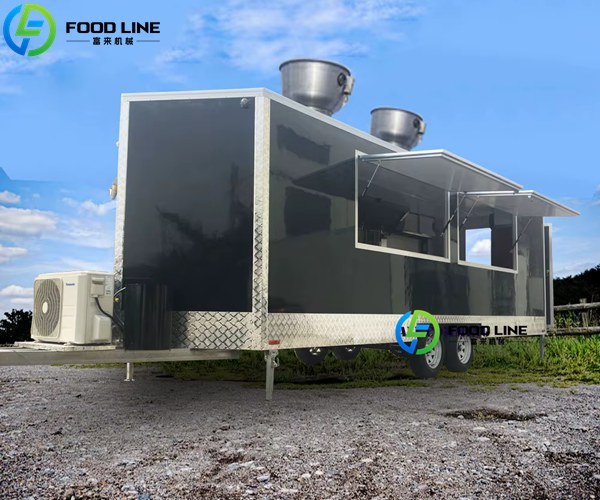 bathroom equipped hot sale food street trailer