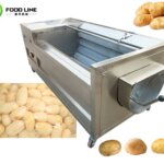 brush roller potato cleaning peeling machine