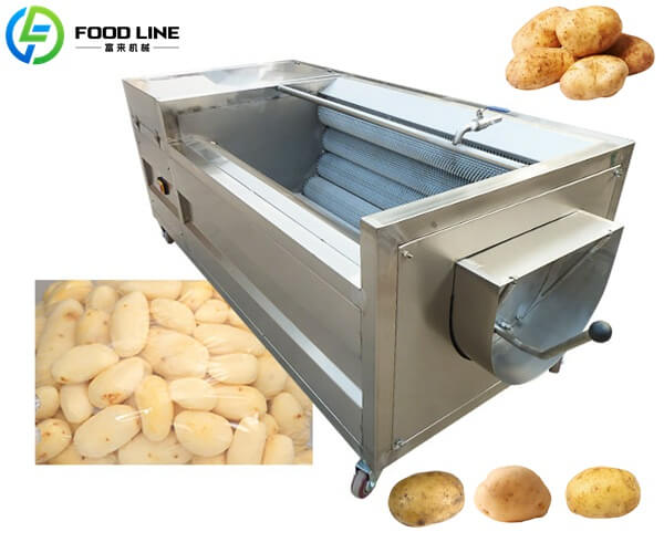 brush roller potato cleaning peeling machine