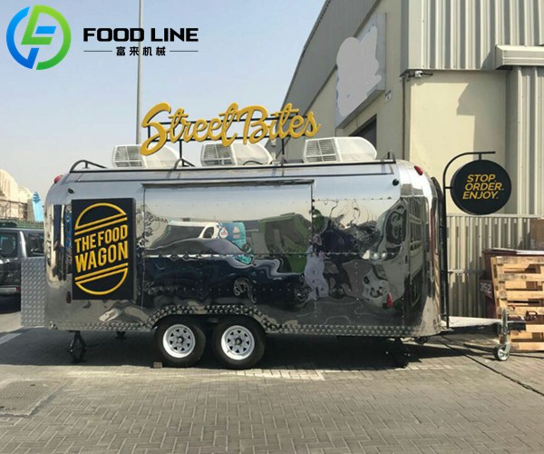 china customized outdoor stainless steel food trailer