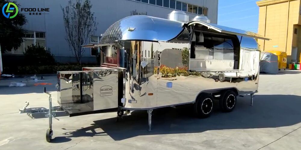 custom airstream street vending trailer five meters long