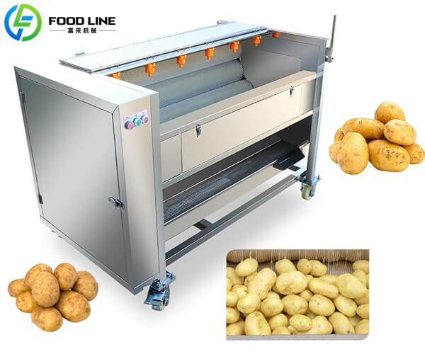 electric fruit and vegetable brush washing peeling machine