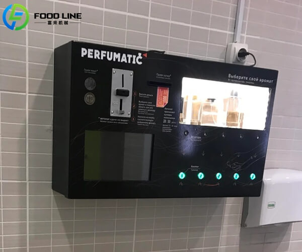 fragrance perfume vending machine on the wall