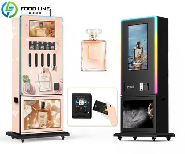 freestanding self service perfume spray vending machine