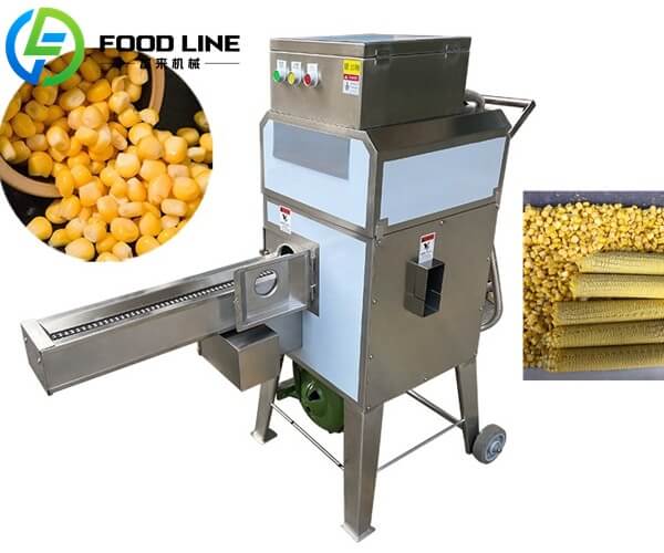 fresh sweet corn thresher with conveyor belt