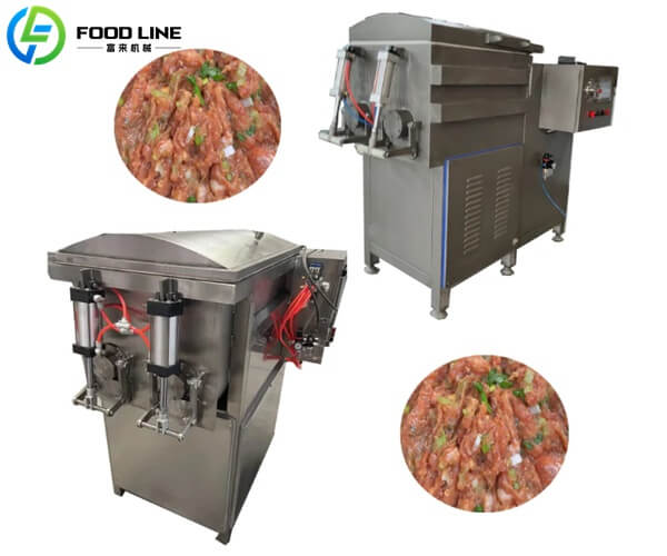 meat stuffing mixer machine vacuum