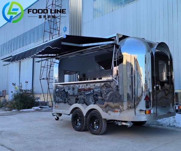 mirror stainless steel food trailer