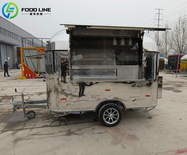 mobile airstream catering trailer with 3.5m long