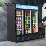 refrigerator 3 glass door beverage display cooler