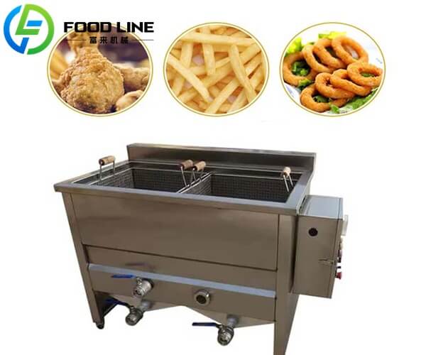 snack food electric fryer with two frying baskets