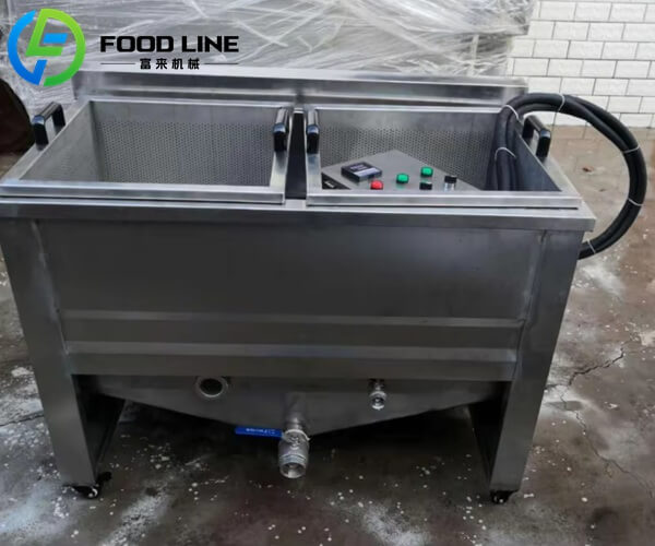 stainless steel dual basket electric fryer