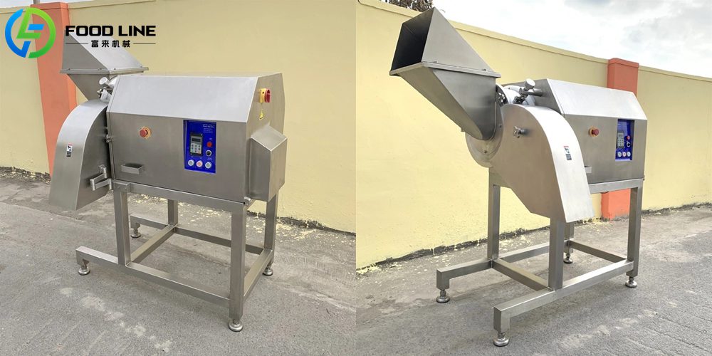 three dimensional frozen meat dicing machine