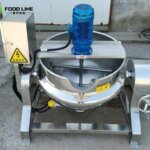 tilting jacketed cooking kettle with agitator