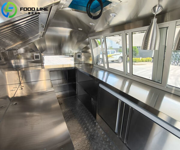 towable airstream food trailer with full kitchen