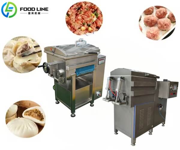 vacuum meat mixing machine meat preparation